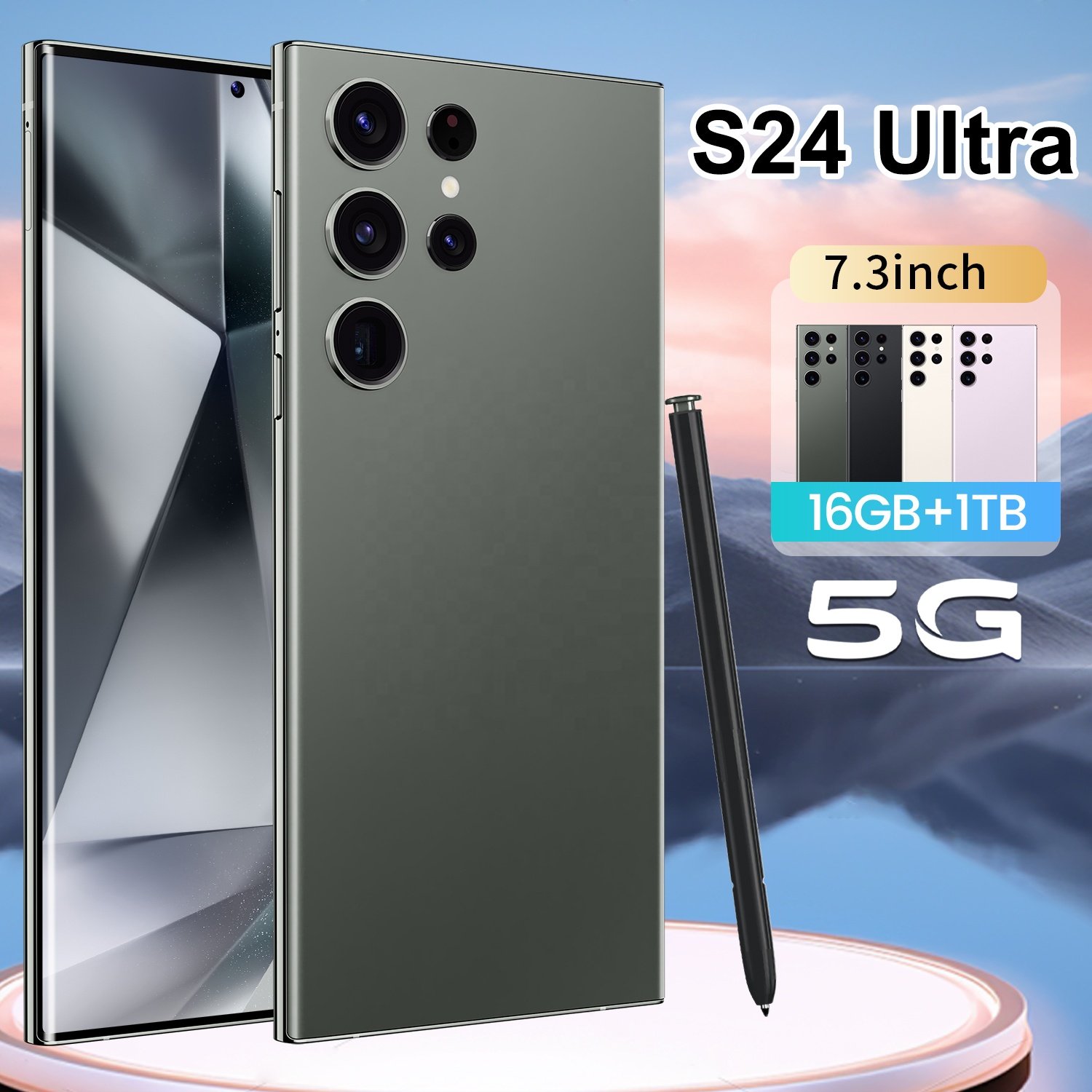 S24 Ultra 16GB+1TB 7.3inch Unlocked dual card High quality 5G Smartphone Android 13 Deca Core Mobile phones